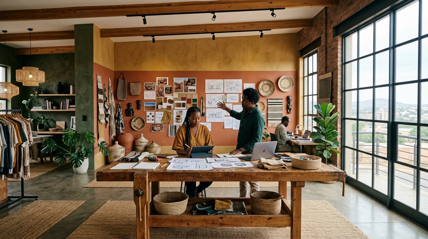 Inside the GK Designs studio in Gaborone