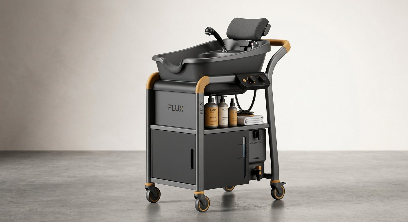 The Mobi-styler — mobile shampooing unit