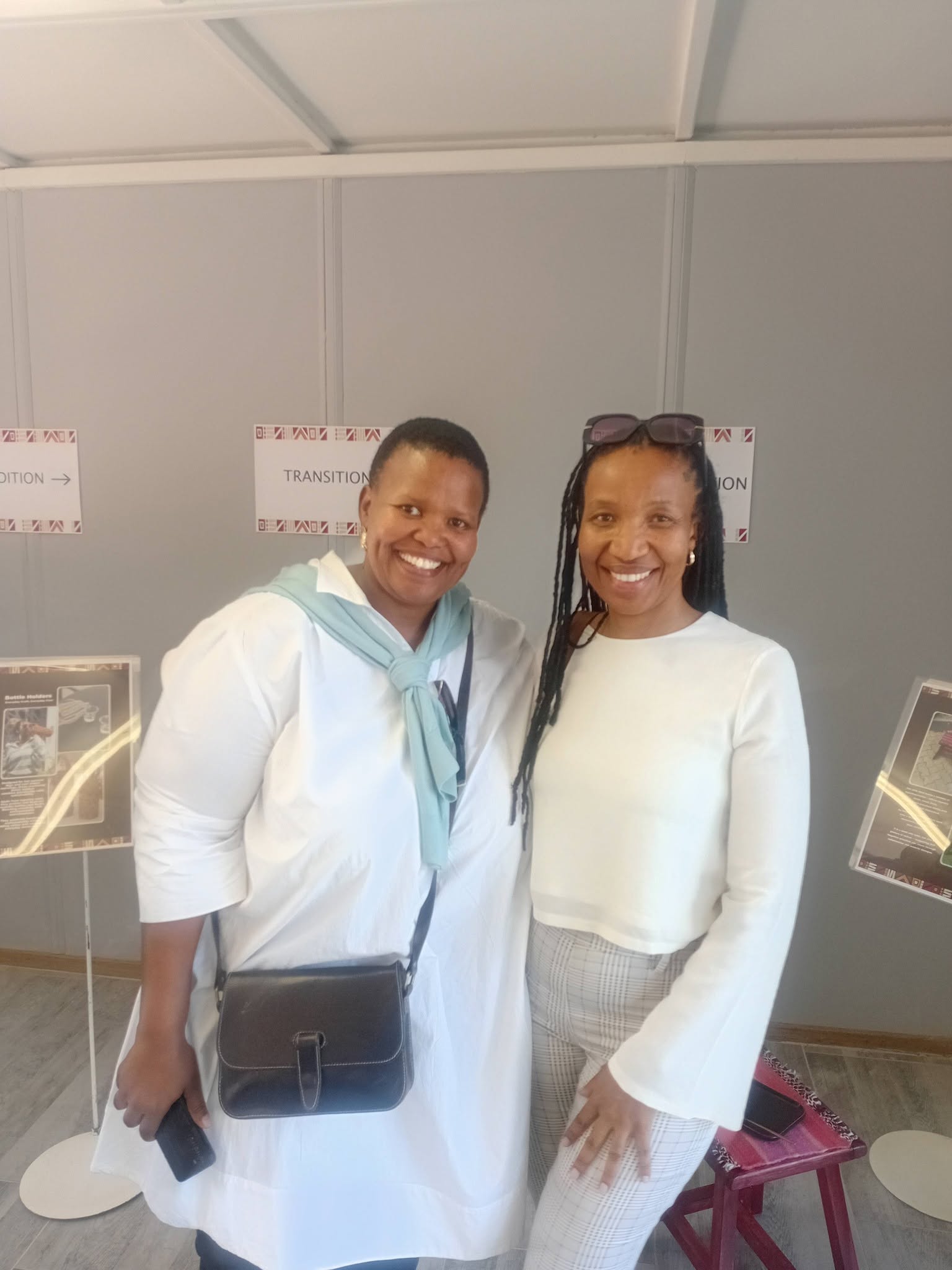 Goitseone with a colleague